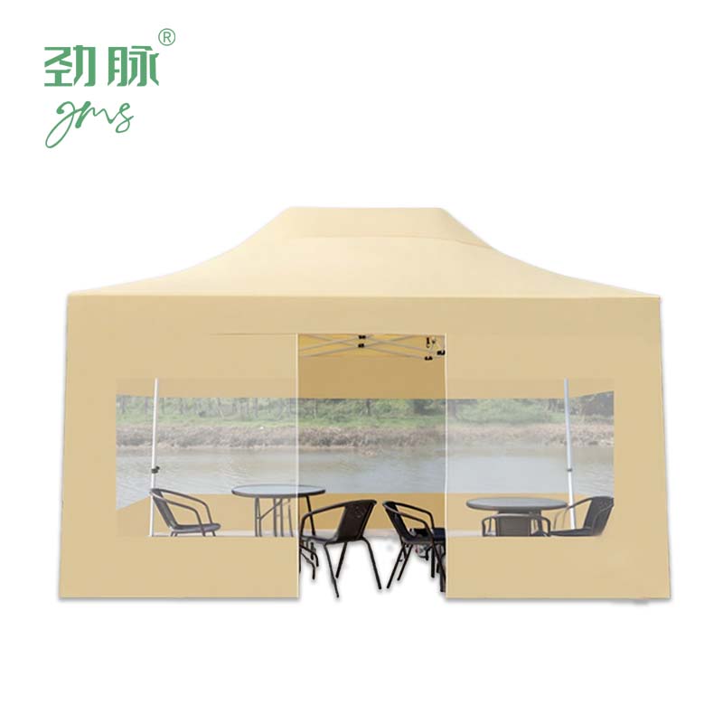 劲脉 透明围挡帐篷 卡其色-2*3*2M 顶高清大图