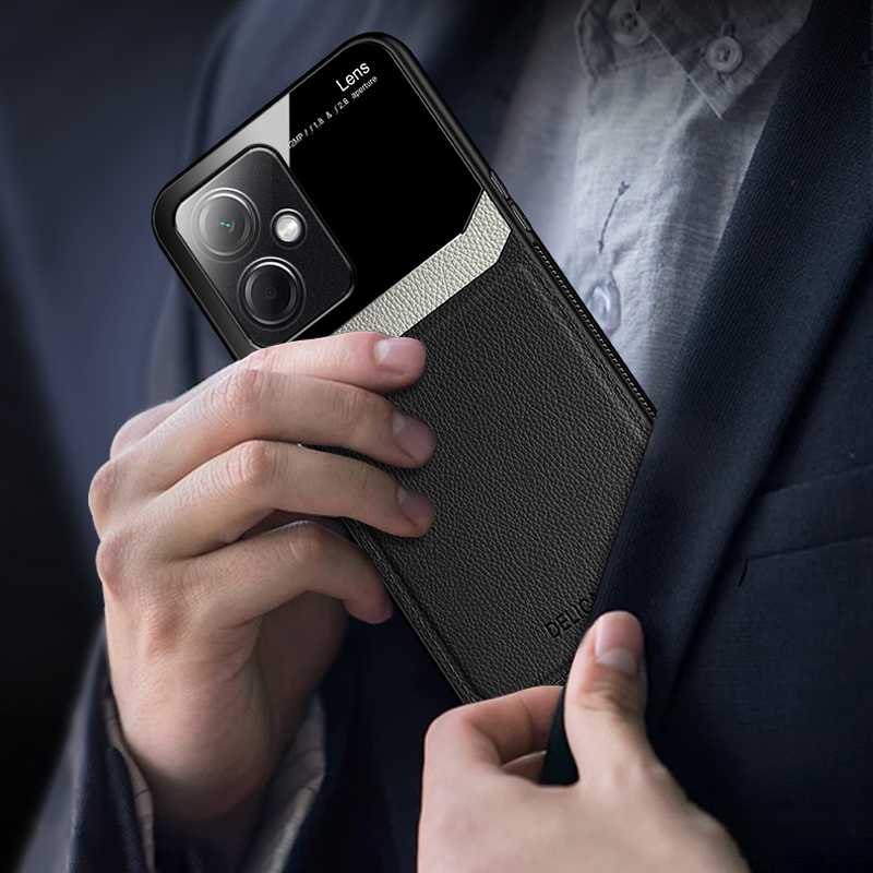 魅爱琳 红米Note12/Note12Pro+手机壳保护套小米Mi外壳 商务皮纹 防摔硅胶软套 全包轻薄散热潮时尚手机套