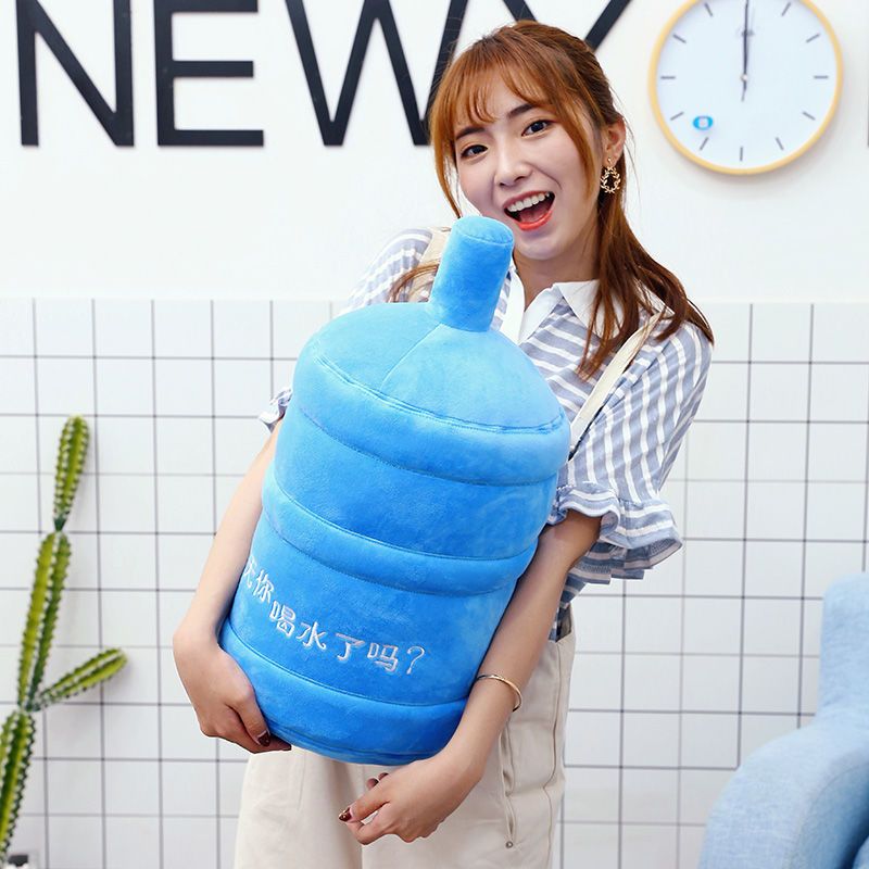 创意饮水机桶毛绒玩具大号睡觉抱枕出气筒玩偶男女友生日礼物儿童 饮水机桶抱枕 25厘米