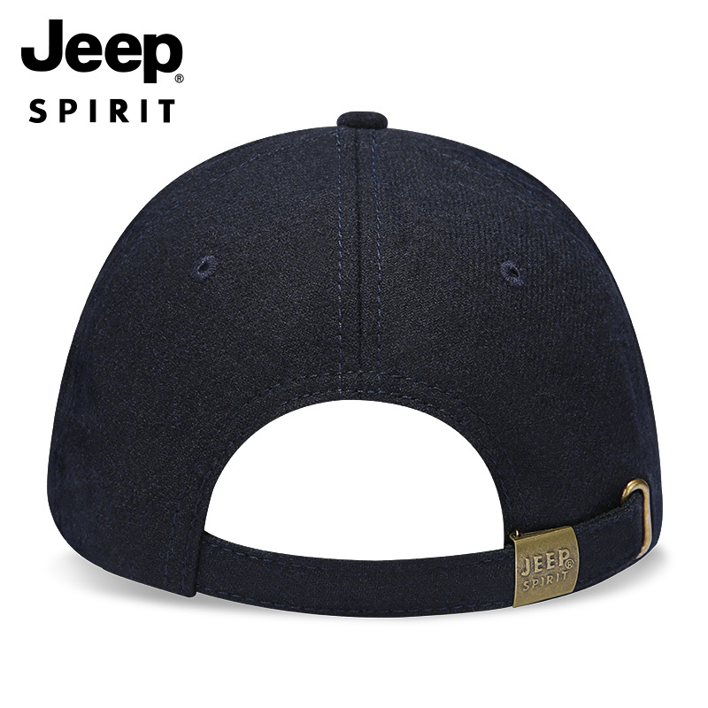 JEEP SPIRIT吉普帽子情侣款棒球帽户外遮阳羊毛帽子秋冬加厚休闲帽鸭舌帽