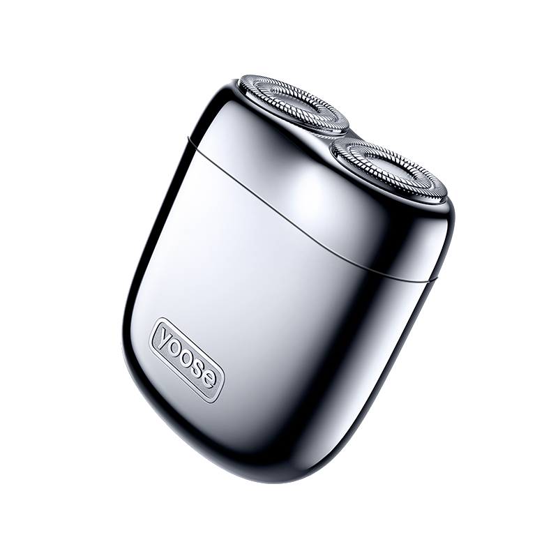 有色(yoose)电动剃须刀 迷你便携款 男士刮胡刀 合金机身 MINI2.0 电镀银 哑面纸外盒 / 台高清大图