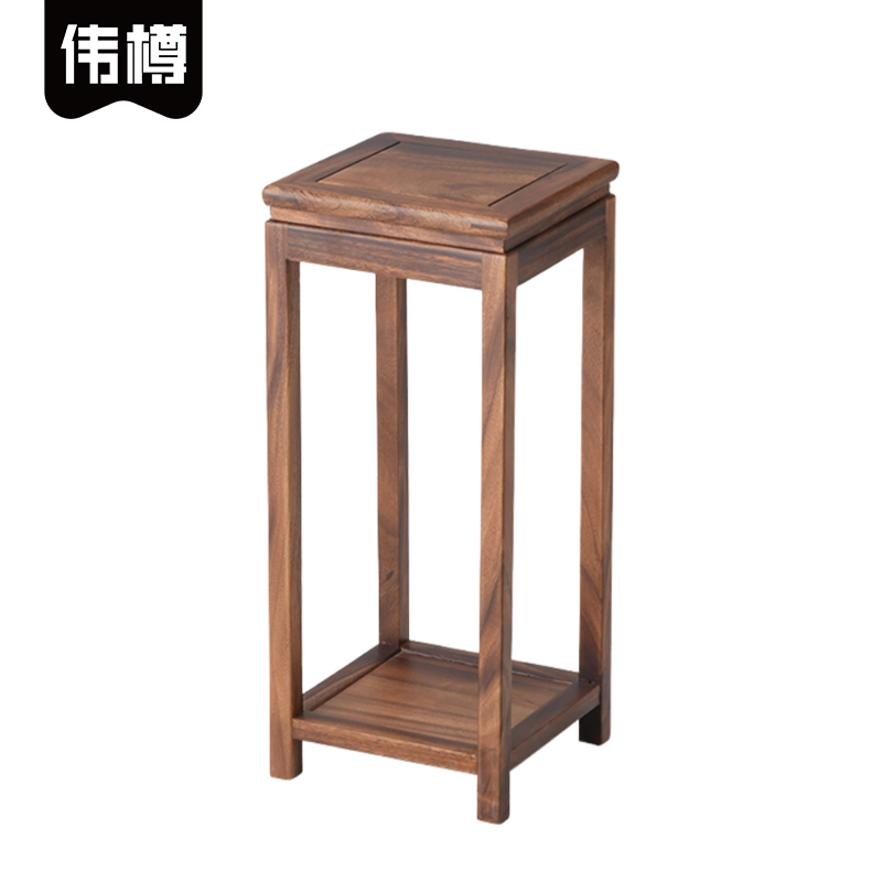 伟樽实木花架30*30*70cm个高清大图