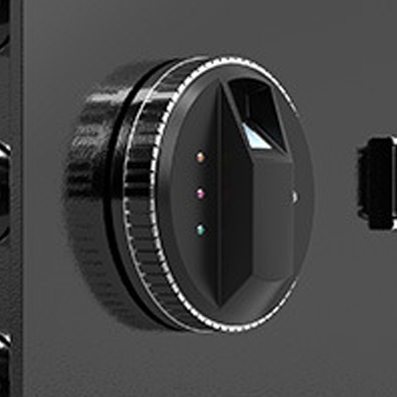 臻远 ZY40618089 小型保险柜密码保险箱全钢防盗保管箱 30cm黑色指纹密码款高清大图