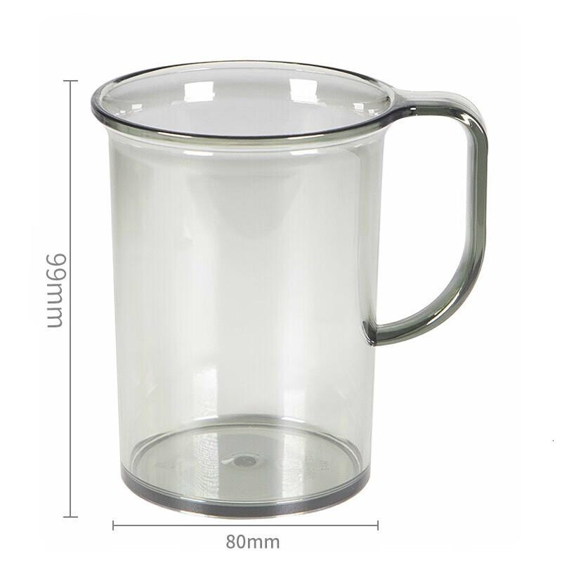茶花(CHAHUA) 漱口杯 牙刷杯洗漱杯 刷牙杯子水杯 牙缸马克杯 1只装 灰色
