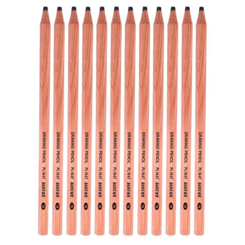 宝克baokepl1647办公绘图铅笔美术素描学生铅笔多灰度7b12支