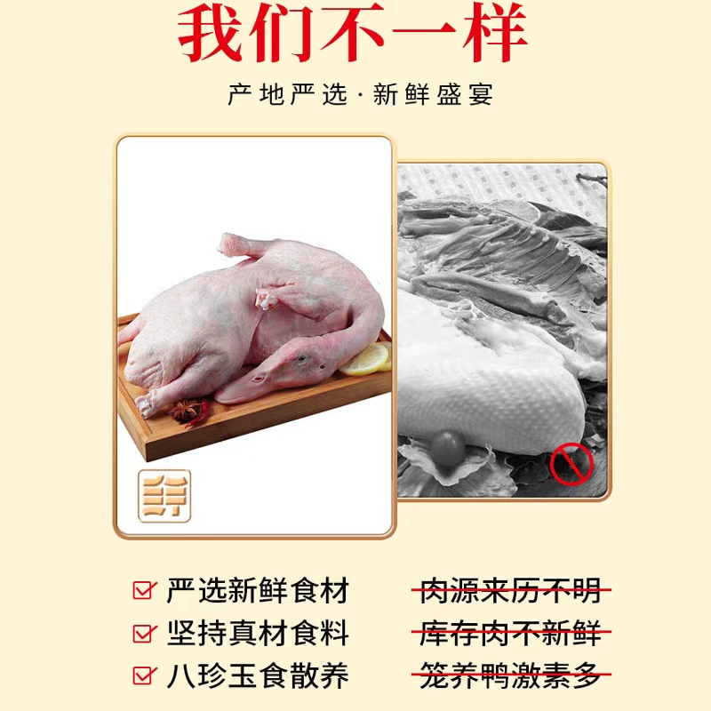 鲜禾鲜佑晨光-樱桃谷瘦型鸭礼盒2000g高清大图