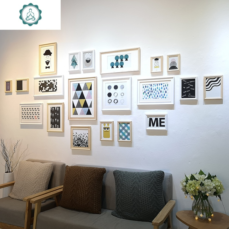 ins房间布置照片墙装饰免打孔墙壁 文化墙挂相片架