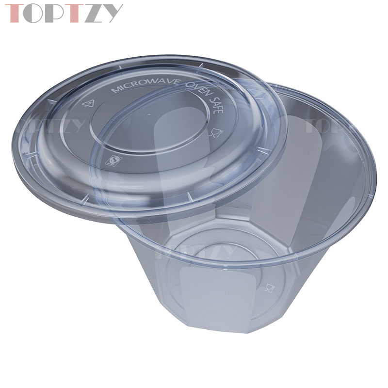 toptzy TZ5071803 一次性餐盒圆形外卖打包盒 50个高清大图