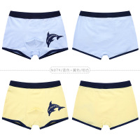 儿童内裤宝宝平角裤中大童男童内裤纯棉宝宝平角底裤直销 160cm N07#黄+蓝/2条装