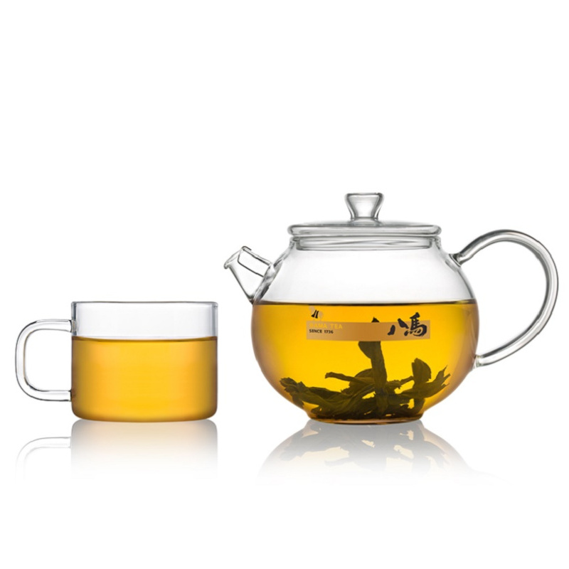 八馬茶業 TZB007明韵玻璃套组(高硼硅玻璃茶壶250ml/1个,高硼硅玻璃茶杯60ml/1个)