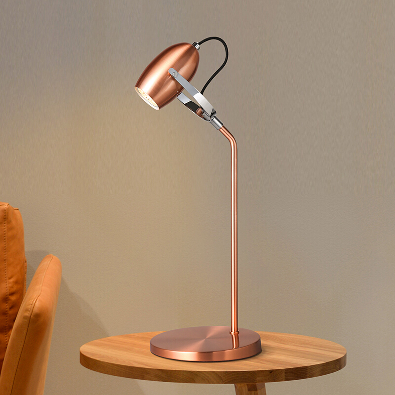 现代金属电镀台灯led护目阅读台灯可调角度摇头台灯书桌灯15t7001含3w