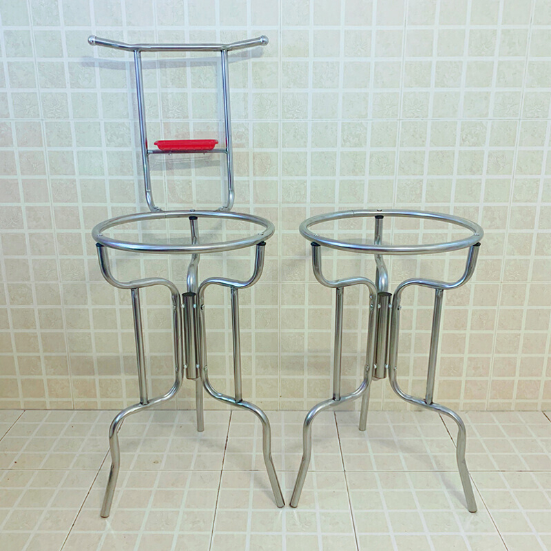 隆博盛景 老式脸盆架子不锈钢落地脸盆架460*460*1040mm高清大图