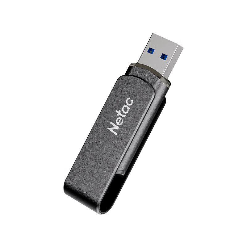 朗科 U盘 G726 128GB USB 3.2 旋转 金属 黑色 ZGJXGJ高清大图