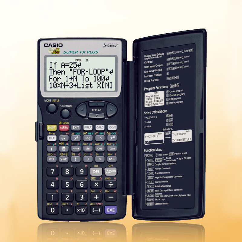卡西欧(CASIO)FX-5800P函数编程计算器工程测绘机4800升级版 考试用建筑 施工 测量计算器