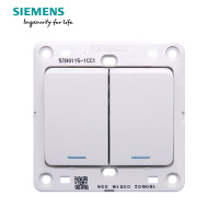 西门子(SIEMENS)开关插座 远景雅白系列二开单控带荧光5TA01151CC1