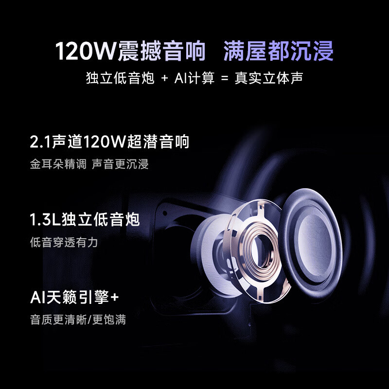Vidda X 2025款 65英寸海信电视 一级能效2000nits 528分区Mini LED巨幕大屏65V3N-X