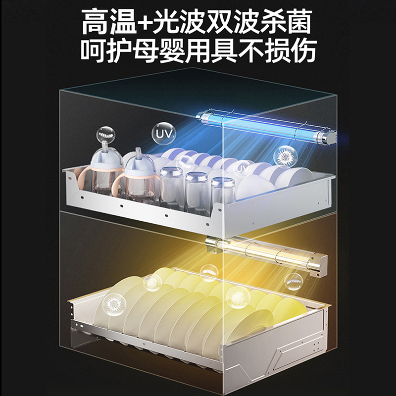 荣事达消毒柜嵌入式家用紫外线碗筷消毒碗柜小型厨房高温2361高清大图