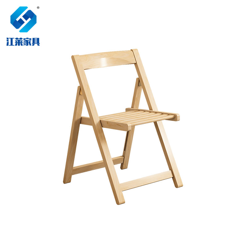 江莱家用折叠实木餐椅餐厅简约便携省空间户外靠背凳子学习椅高清大图