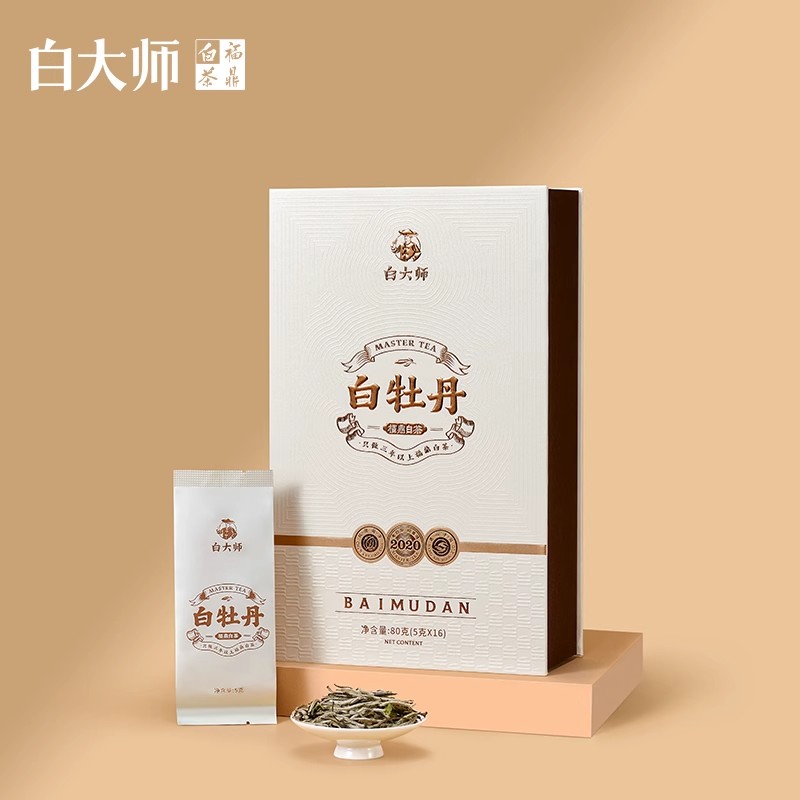 白大师高山福鼎白茶2020年一级白牡丹散茶夏天冷泡分享装80g高清大图