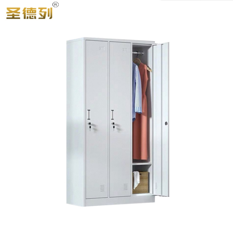 圣德列三门衣柜员工存包柜SL-52 850*420*1800mm高清大图