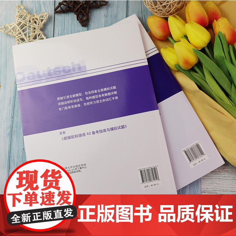 新版欧标德语A1 A2备考指南与模拟解析套装2本 附音频 标德语A2证书考试指南 考题解析解题策略 词汇训练 歌德学院高清大图