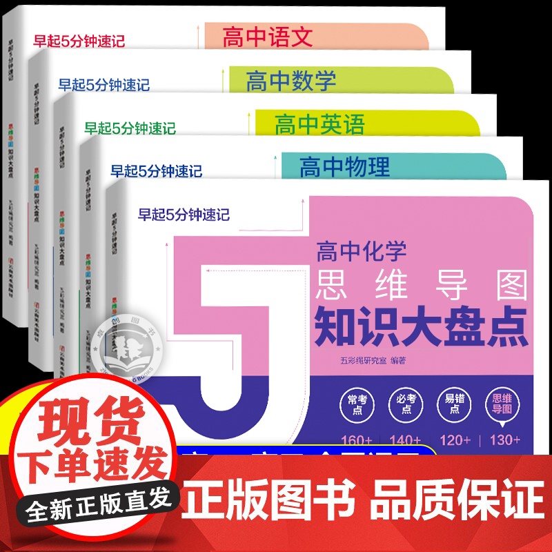 思维导图高中知识大盘点张早起5分钟速记雪峰 2025新版高考复习难点汇总语文数学英语物理化学全各科基础知识必背一二三名师高清大图