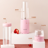 苏泊尔(SUPOR)榨汁机 便携式随行杯 一机双杯 快速出汁迷你 原汁机多功能榨汁杯便携式果汁机TJE10B-150