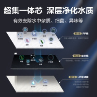 美的(Midea)矿物质净水器MU1861A家用厨房自来水过滤器净水机禅意超滤机小白超滤机保留矿物质厨下式