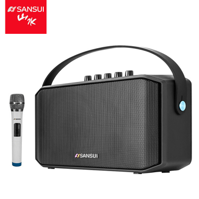 山水(SANSUI)SS1-05 广场舞音响 蓝牙拉杆音箱 户外便携式音响 大功率带无线麦克风 扩音器 家用K歌音响