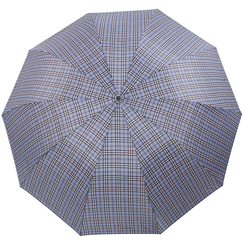天堂 钢杆钢骨加大加固商务英伦雨伞2-3人雨伞三折晴雨伞 33213E
