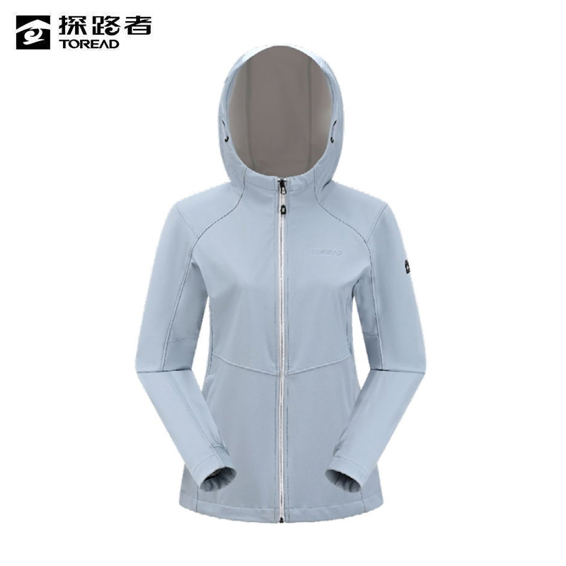 探路者 女式连帽软壳外套 TAEEAM82008/件高清大图