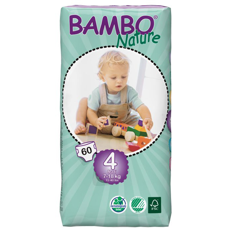 [香港行貨] Bambo Nature班博 綠色嬰兒紙尿片5號(大碼)54片