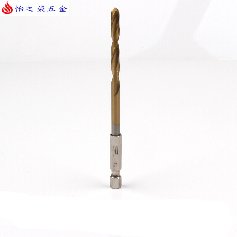 六角柄麻花钻头镀钛13PC风批组套高速钢电动螺丝刀麻花钻头 六角柄钻头(5.0mm)