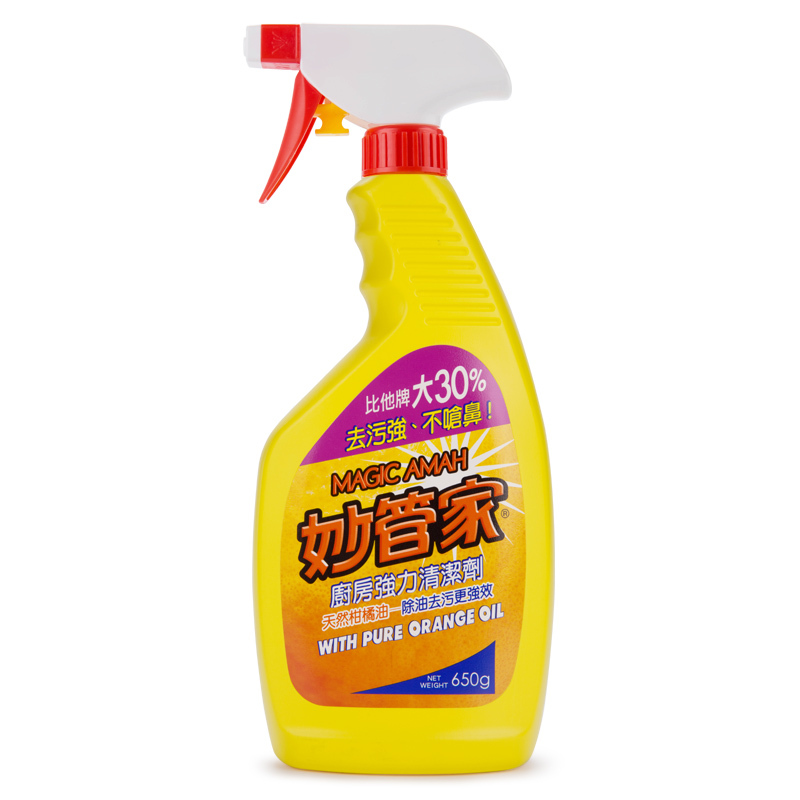 [台湾进口]妙管家(MAGIC AMAH)柑桔油厨房强力清洁剂喷雾650g