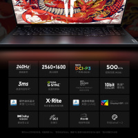 联想(Lenovo)拯救者R9000P AI元启16英寸电竞游戏本笔记本电脑(R9-7945HX 16G 1T RTX4060 2.5k 240Hz 100%sDCI-P3)碳晶灰