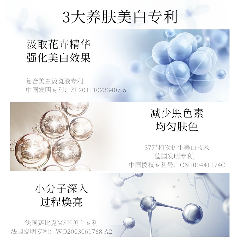 (MEIFUBAO)美肤宝套装护肤套装 源萃雪颜美白礼盒 洁面膏100ml+水120ml+乳液100ml 保湿补水高清大图