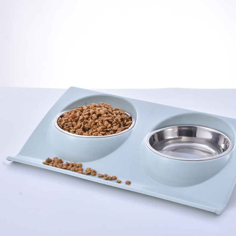 宠物喂食猫碗狗狗碗不锈钢狗盆双碗猫粮食盆食碗狗粮饭盆猫咪用品