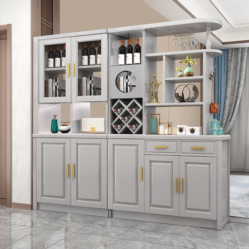 青木川 简约现代实木酒柜鞋柜一体靠墙厨房客厅饭厅进门口双面入户玄关柜隔断屏风柜装饰柜置物架展示柜门厅柜高清大图