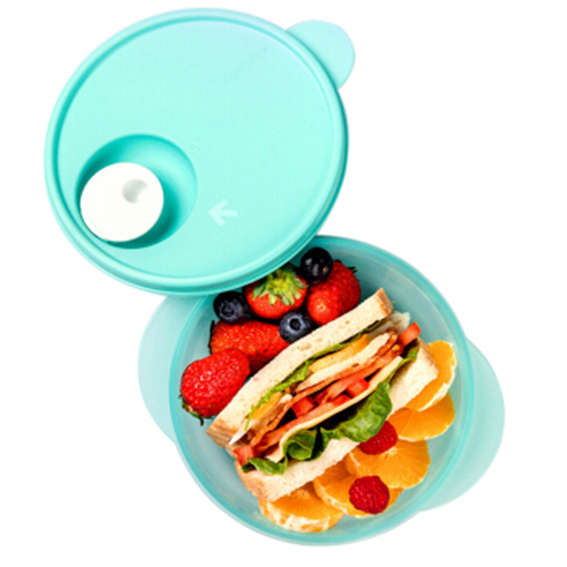 特百惠(Tupperware)便携饭盒学生办公室微波加热保鲜午餐工作餐400ml便当盒抗疫带餐