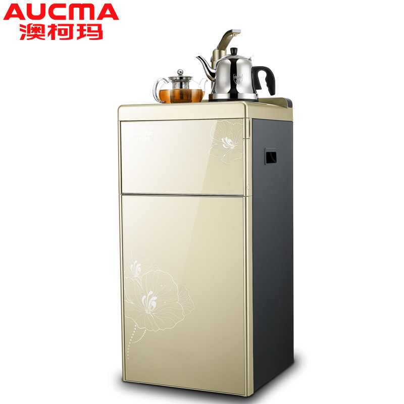 澳柯玛(AUCMA)茶吧机YR5A-S01 钢化触控面板 保温壶底 带储藏柜 上水器烧水壶立式饮水机自动上水壶