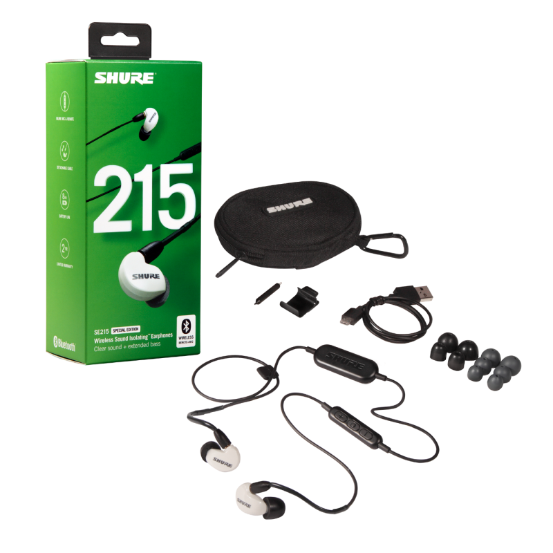 Shure/舒尔 SE215-BT1无线蓝牙音乐耳机 入耳式运动蓝牙挂耳式塞