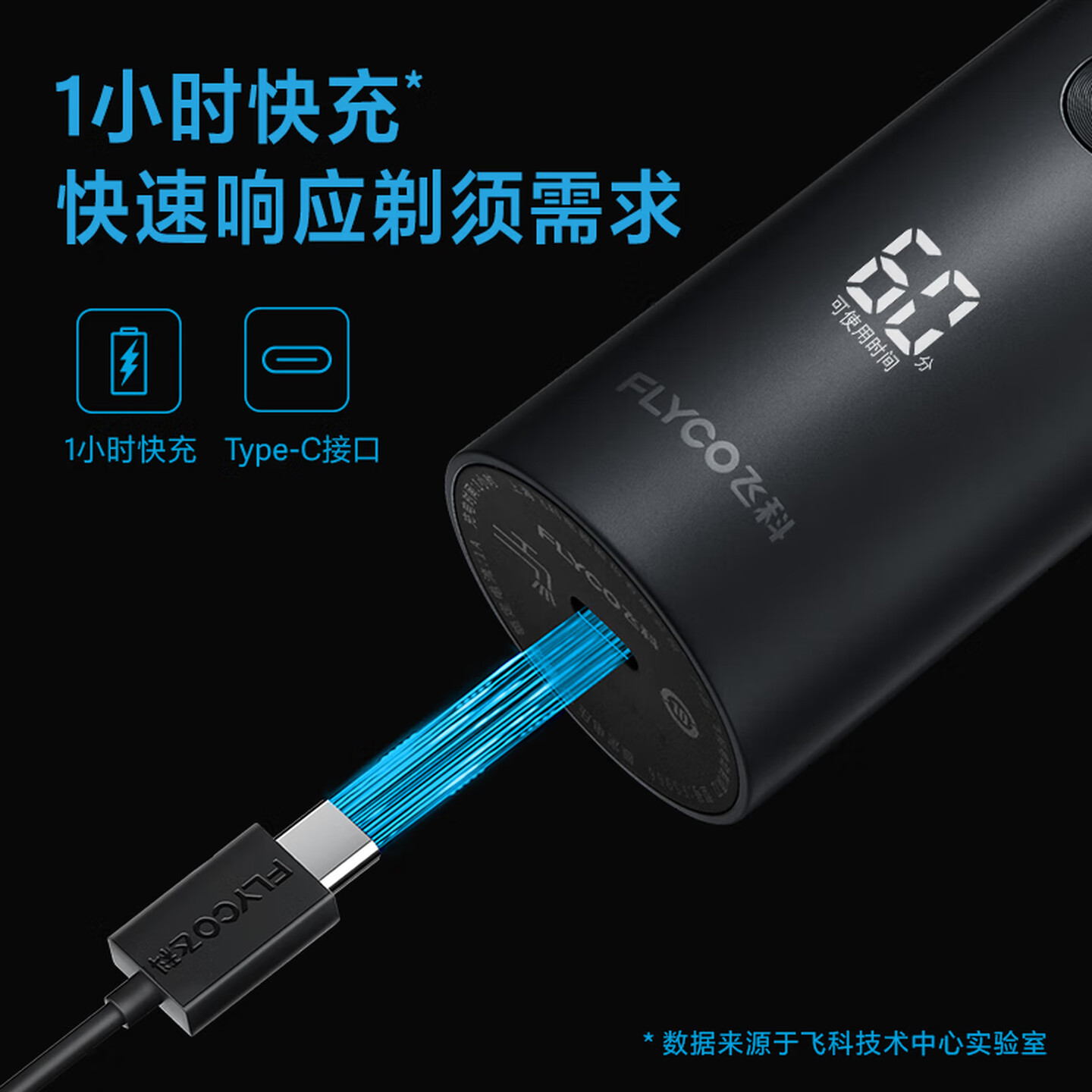 飞科(FLYCO)电动剃须刀刮胡刀胡须刀电须刨智能全身水洗快充生日情人节礼物送男友送老公送爸爸 FS966高清大图