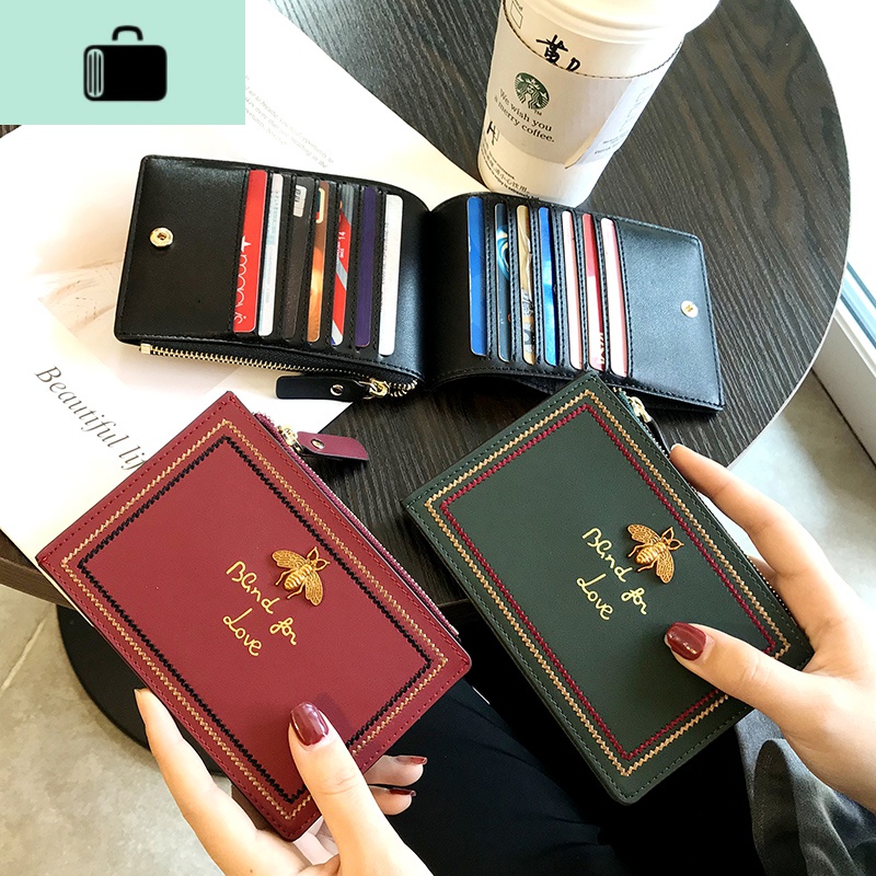 卡包女小巧超薄精致高档大容量多卡位零钱包可爱韩国个性ins皮NEW LAKE高清大图