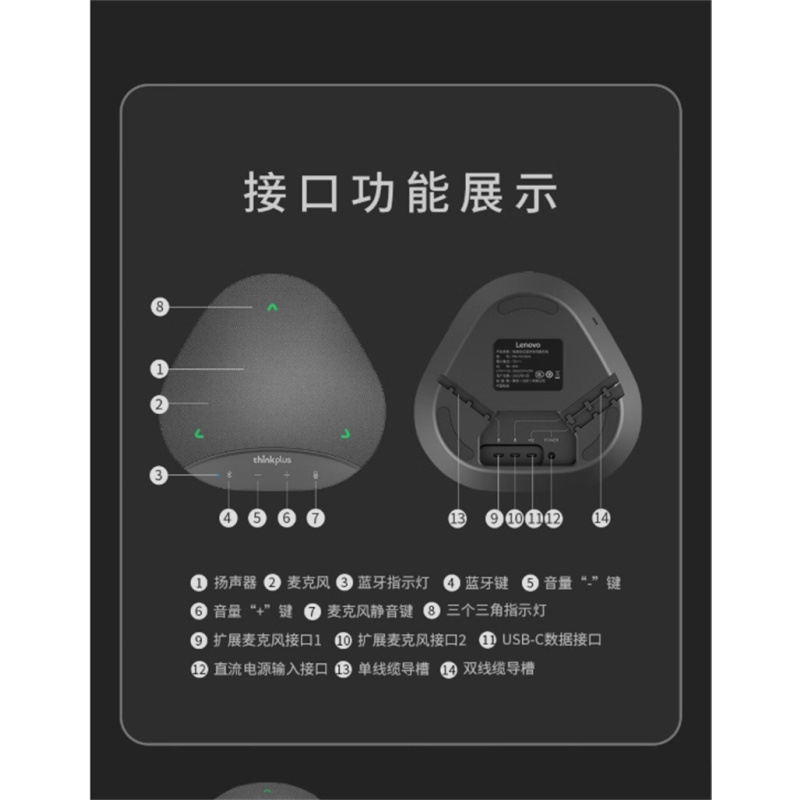 联想 Thinkplus MK-MC500 全向麦(单位:套)