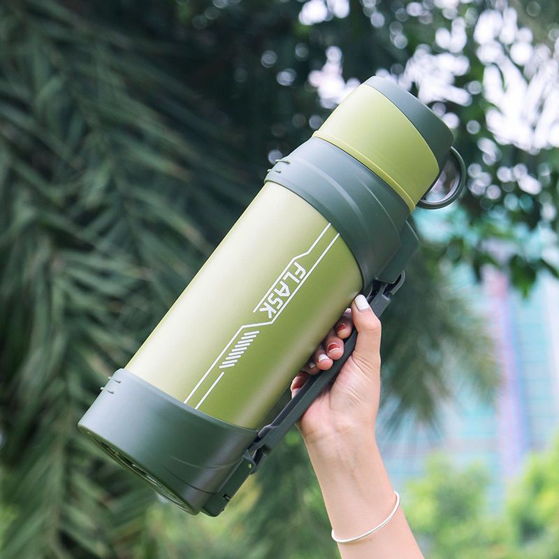 保温杯超大容量车载暖水壶保温水壶特大号1升户外便携旅行热水瓶