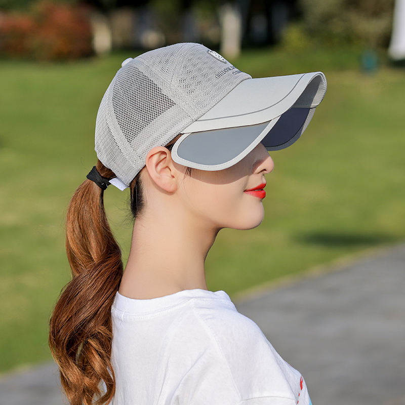 盛世尼曼运动帽女户外跑步速干透气网眼棒球帽夏天遮阳防晒女士宽檐鸭舌帽帽子