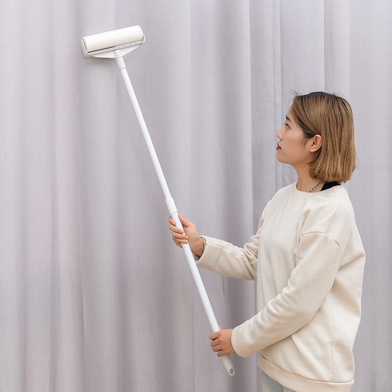 长柄粘毛器滚筒大号加长阿斯卡利伸缩长杆可撕式除尘器