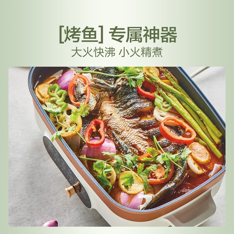 苏泊尔(SUPOR) ZMD安心系列 煎烤机 电脑型 美食家系列多功能电热锅 JD3424D08高清大图