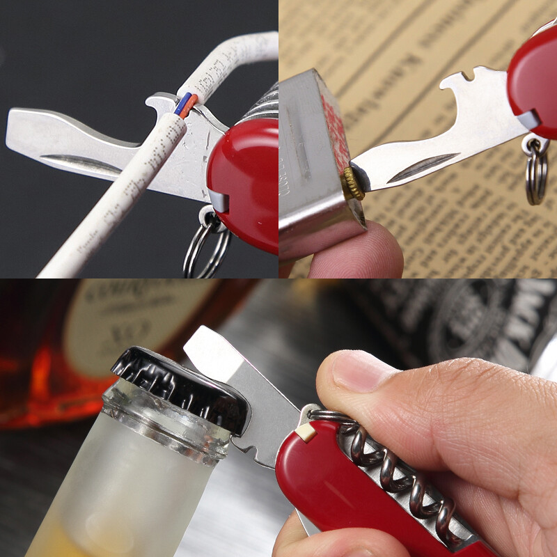 维氏(VICTORINOX)瑞士军刀 超级修补匠14项功能 水果刀多功能刀折叠刀 红色1.4703高清大图