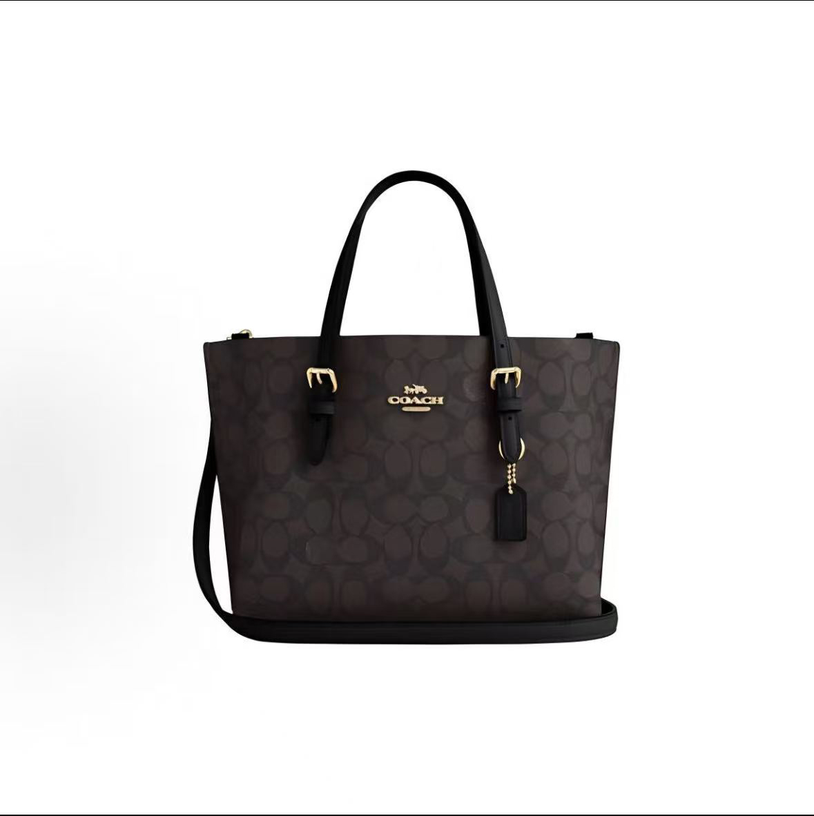 蔻驰(COACH)女包 Mollie25经典老花茉莉托特包购物袋手提单肩斜挎包C4250 CV965高清大图